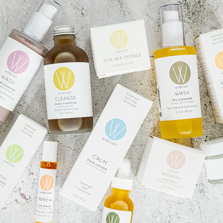 Wildcraft natural organic clean skincare collection. Refine, Regenerate, Rejeuventate, Cleanse, Wash, Calm