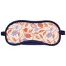Ember Soft Cotton Sleep Mask with floral design in orange and purple, perfect for restful nighttime sleep.