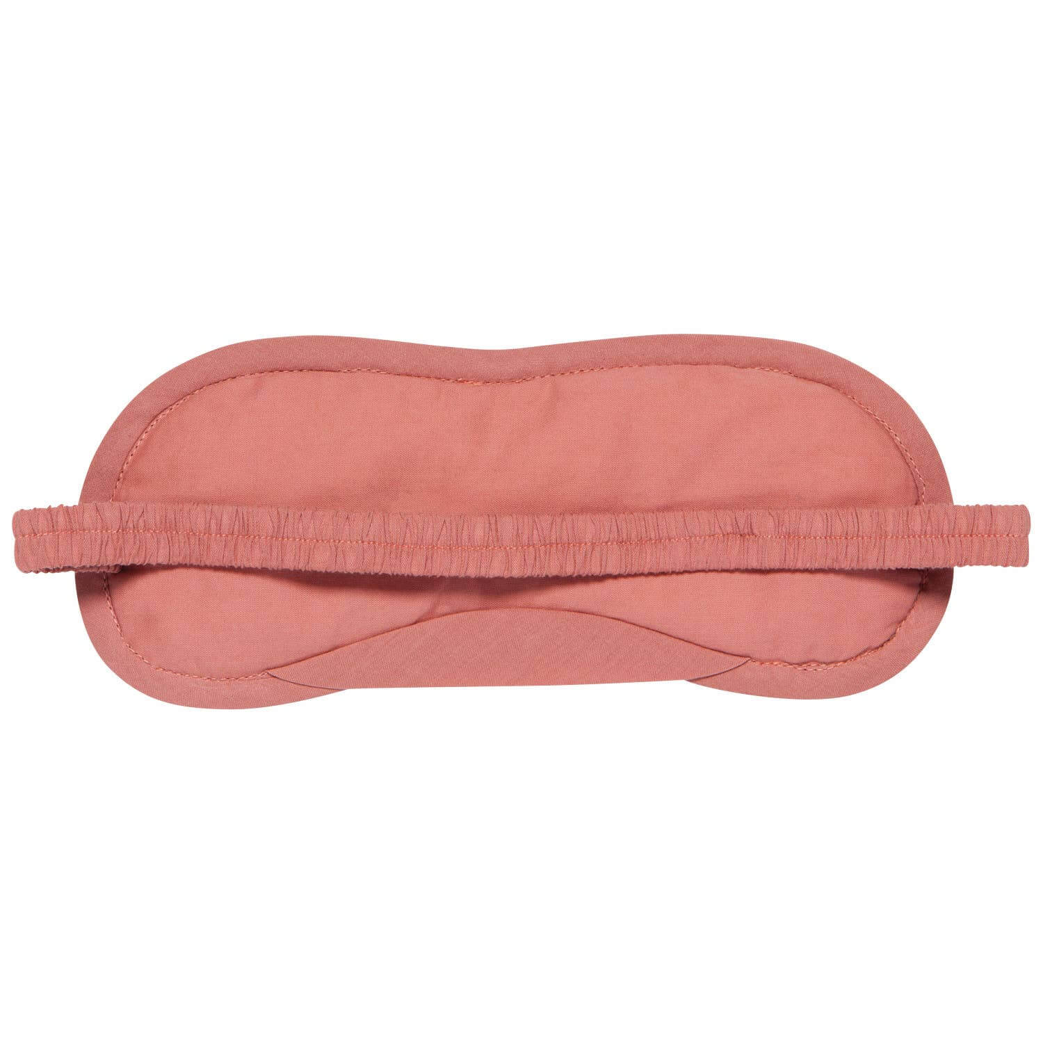 Catbloom sleep mask in soft coral fabric, designed for a comfortable night's sleep with padded edges.