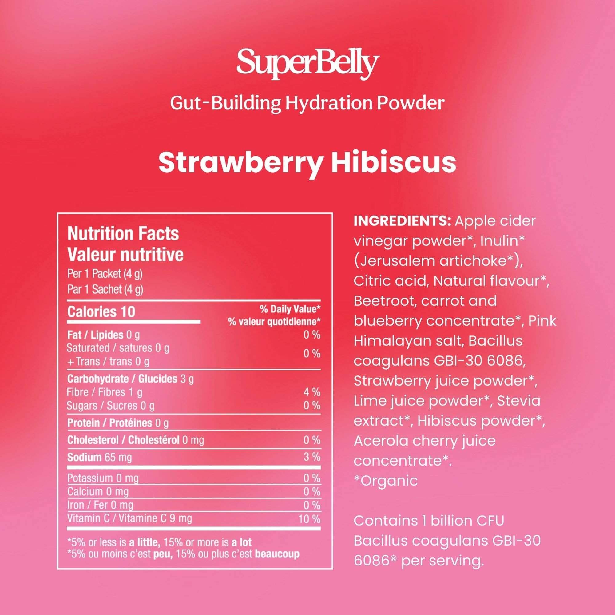 Blume Superbelly Gut Healthy Strawberry Hibiscus package