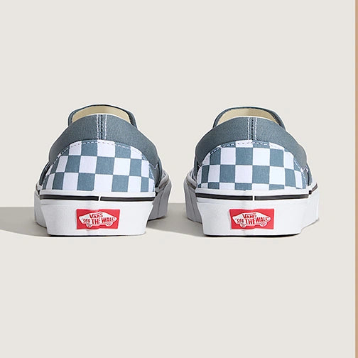 VANS Apparel & Accessories Vans Classic Slip On Blue and White Checkerboard