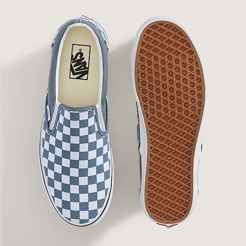 VANS Apparel & Accessories Vans Classic Slip On Blue and White Checkerboard