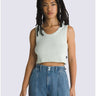 Vans Ribbed crop top in light green