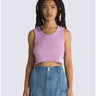 Vans Ribbed crop top in light pink look