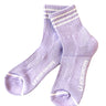 Classically ribbed, perfect height, breathable cotton blend yarn in soft iris purple