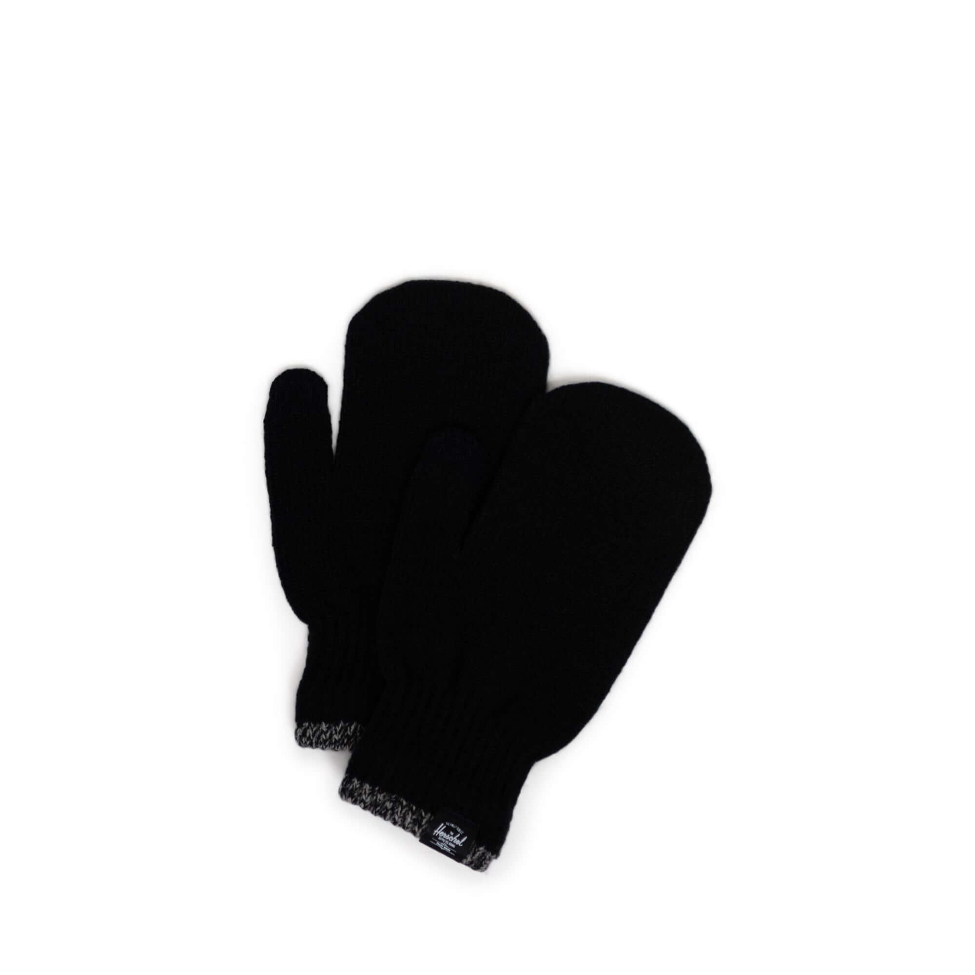 Herschel Mittens Black Herschel, Classic Stripe Mittens