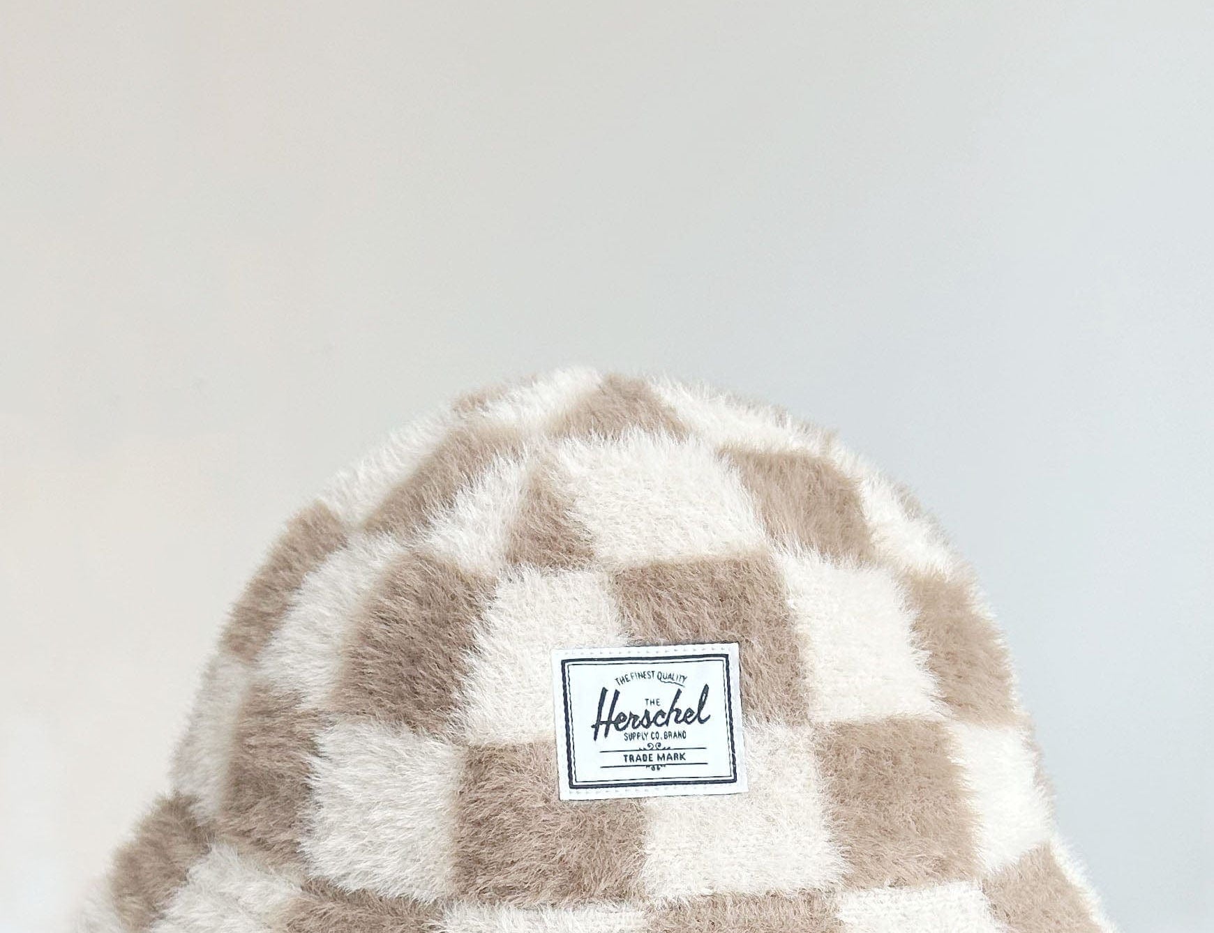 Herschel Supply Apparel & Accessories Faun/Whitecap Grey checker / L/XL Herschel Supply, Henderson Faux Mohair Bucket Hat