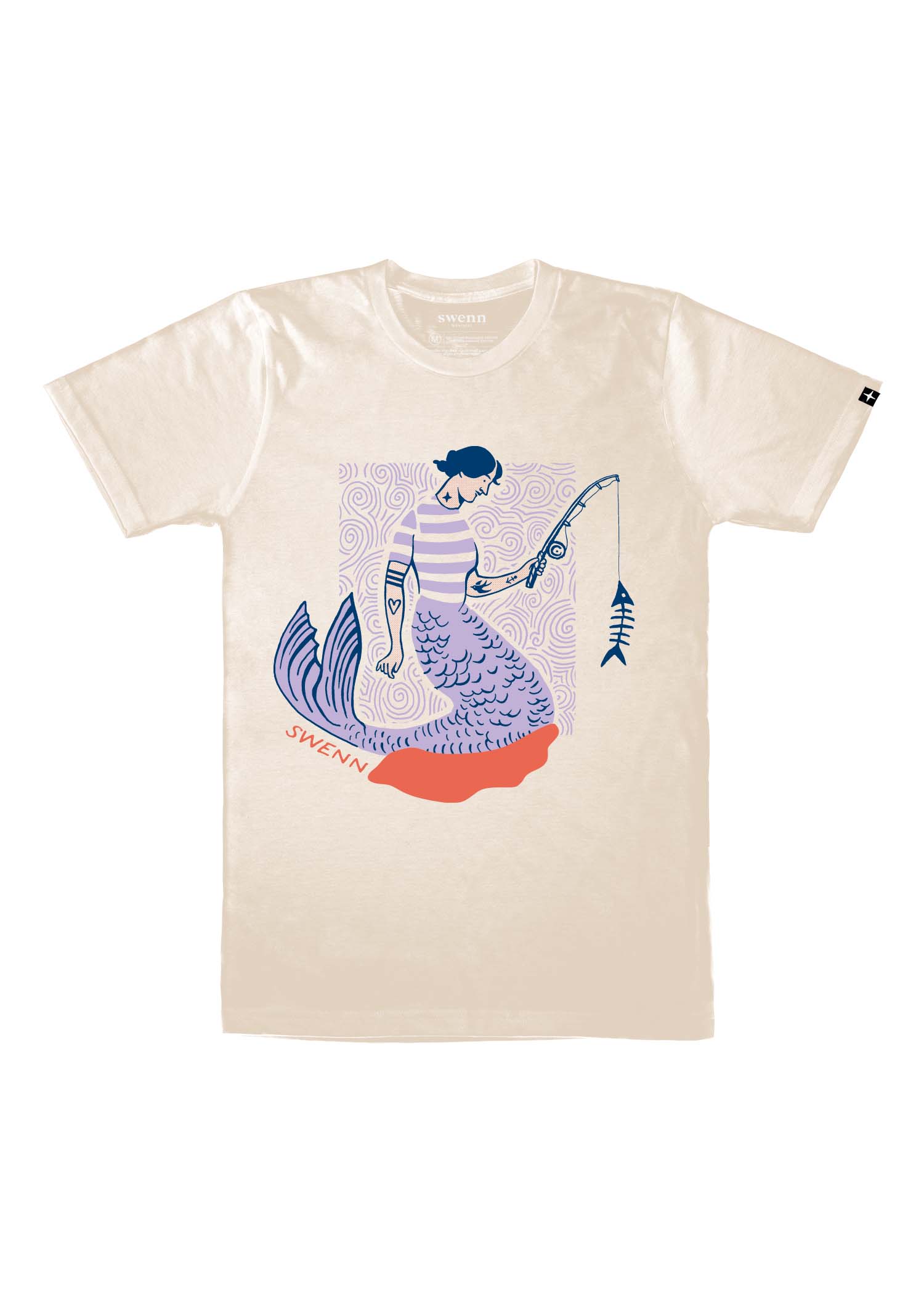 SWENN T-shirt Small / Natural SWENN, The Fishing Mermaid Unisex T-shirts