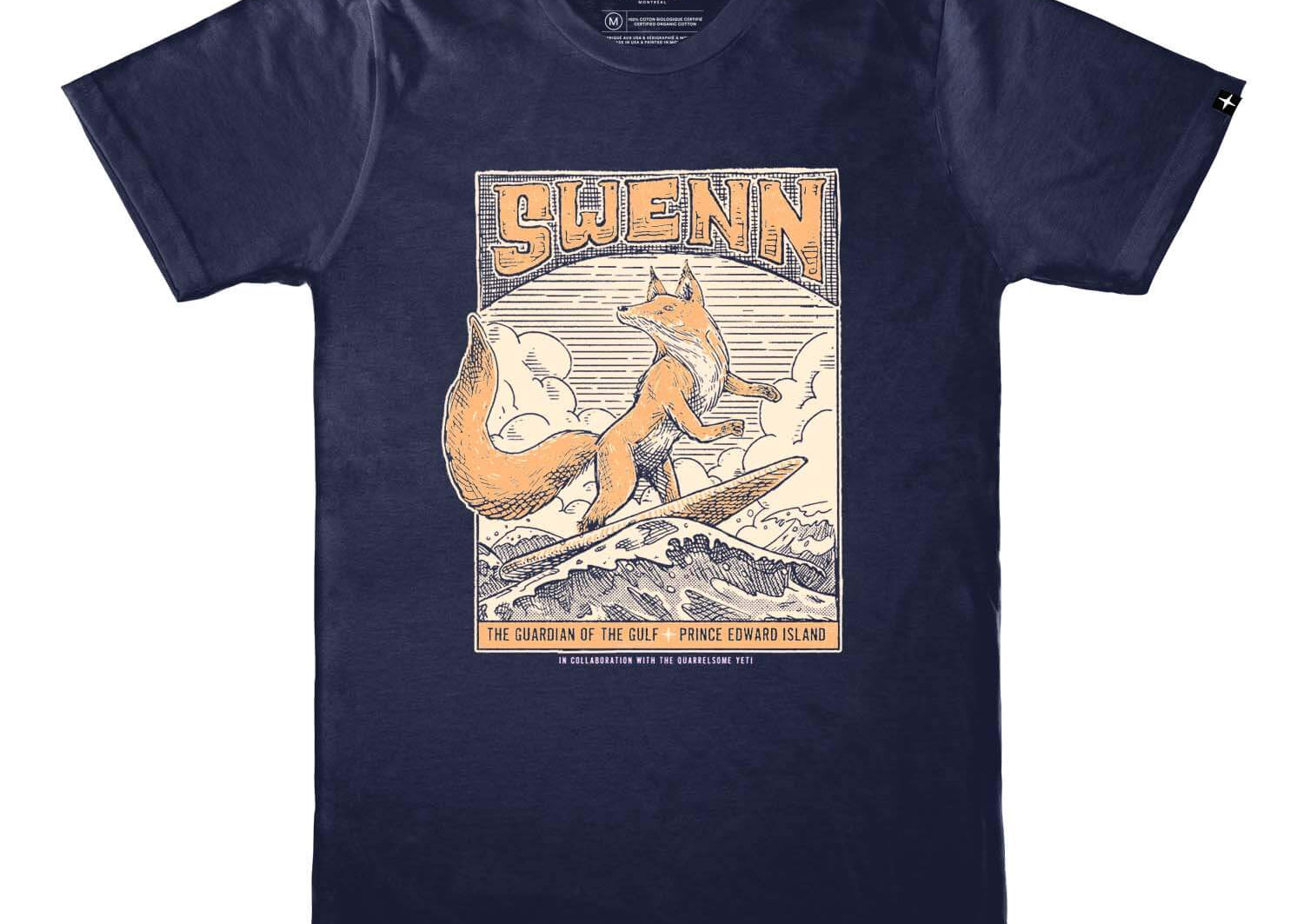 SWENN T-shirt SWENN, Surfing Fox Unisex T-shirts