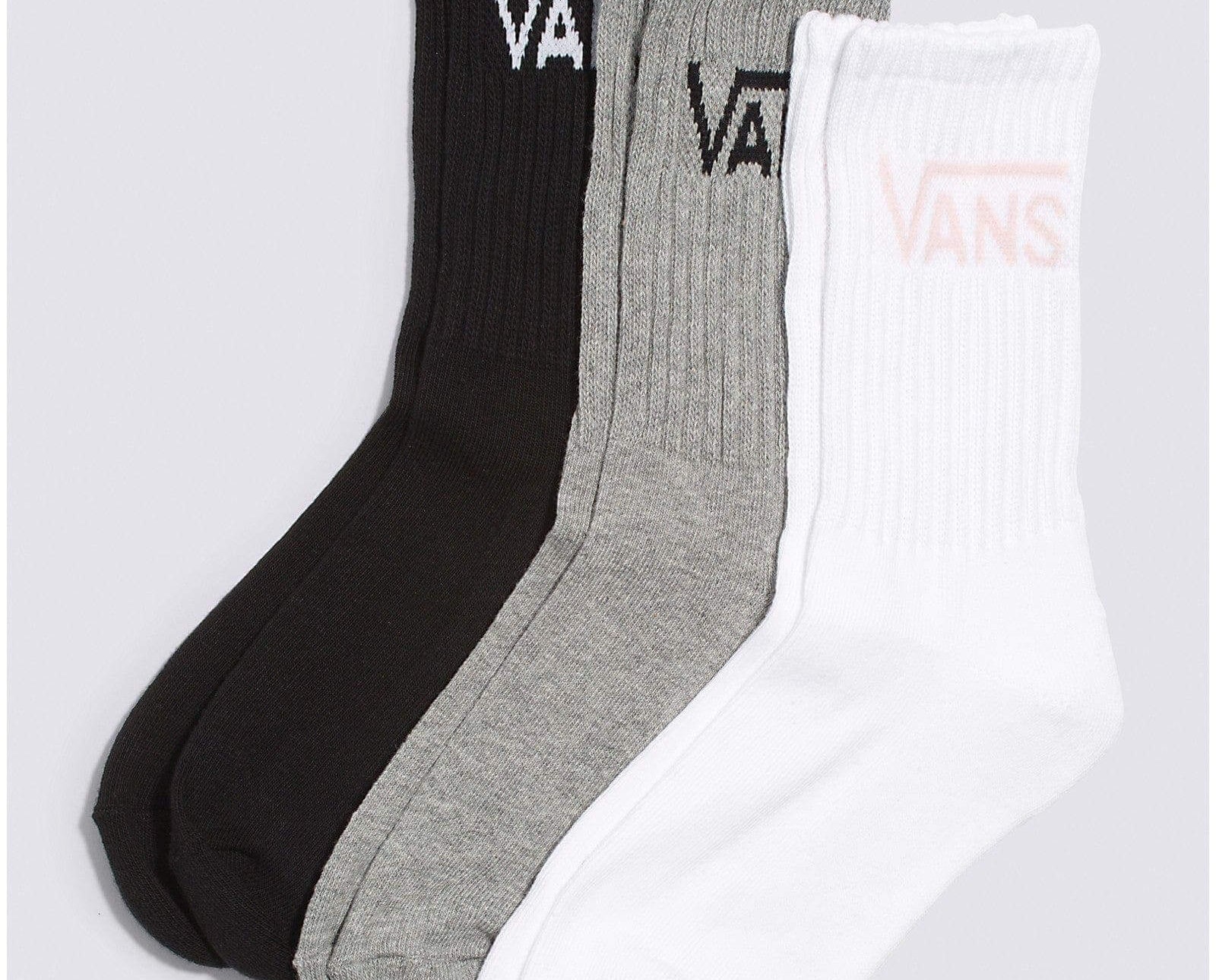 VANS Apparel & Accessories black/heather grey/white Vans Classic Crew 3 pack