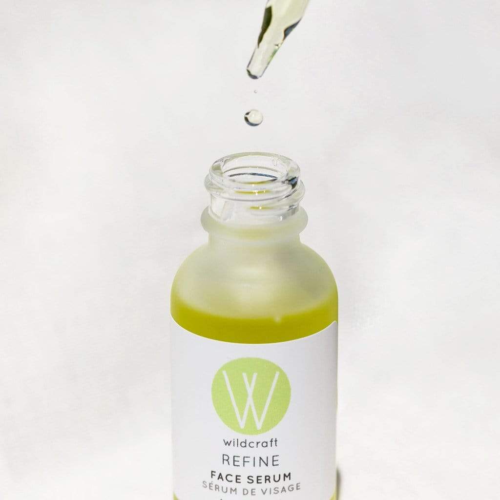 Wildcraft Face Oils Wildcraft Refine Face Serum made in Canada bathroom tiled counter