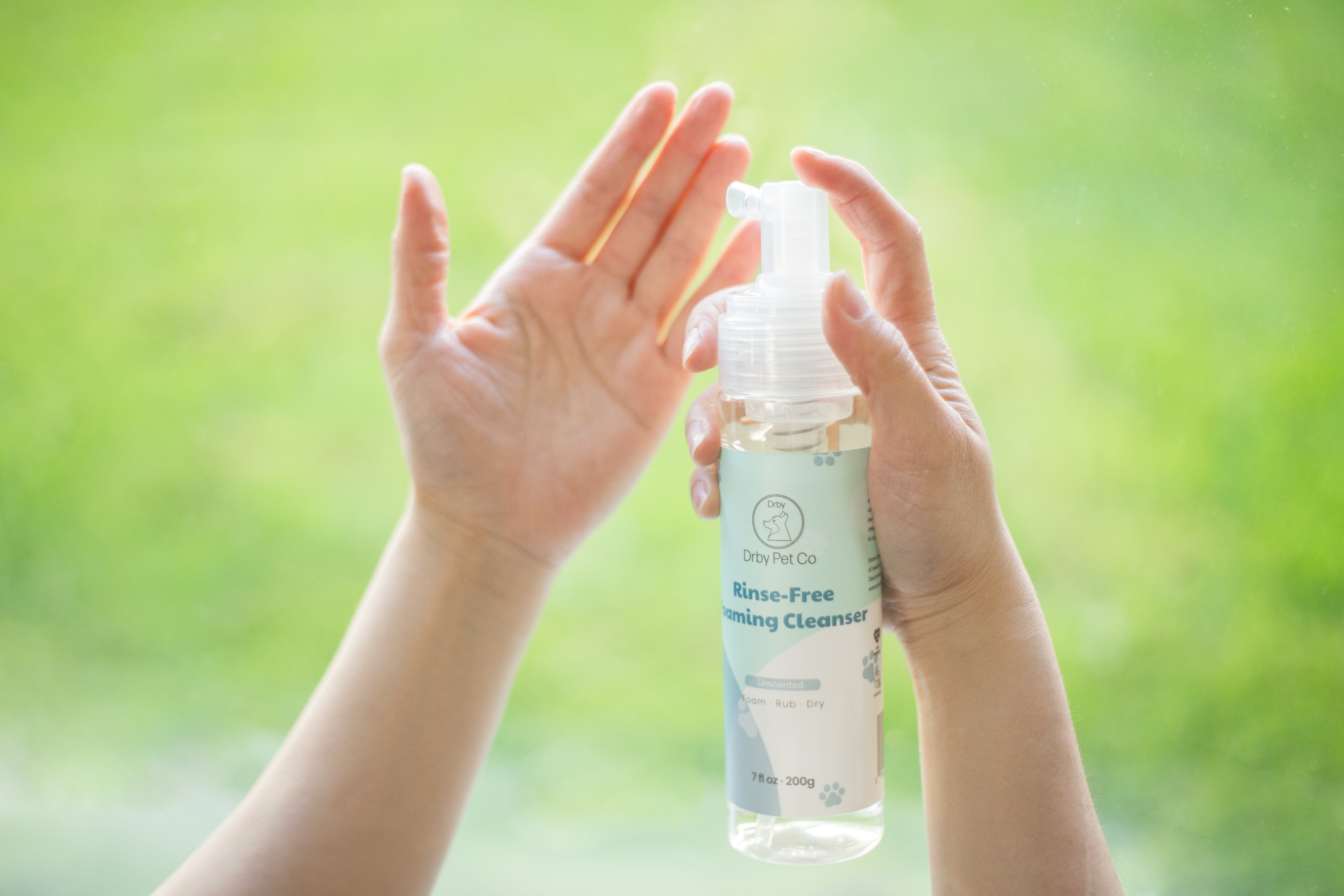 Drby Pet Co natural rinse free foaming cleanser
