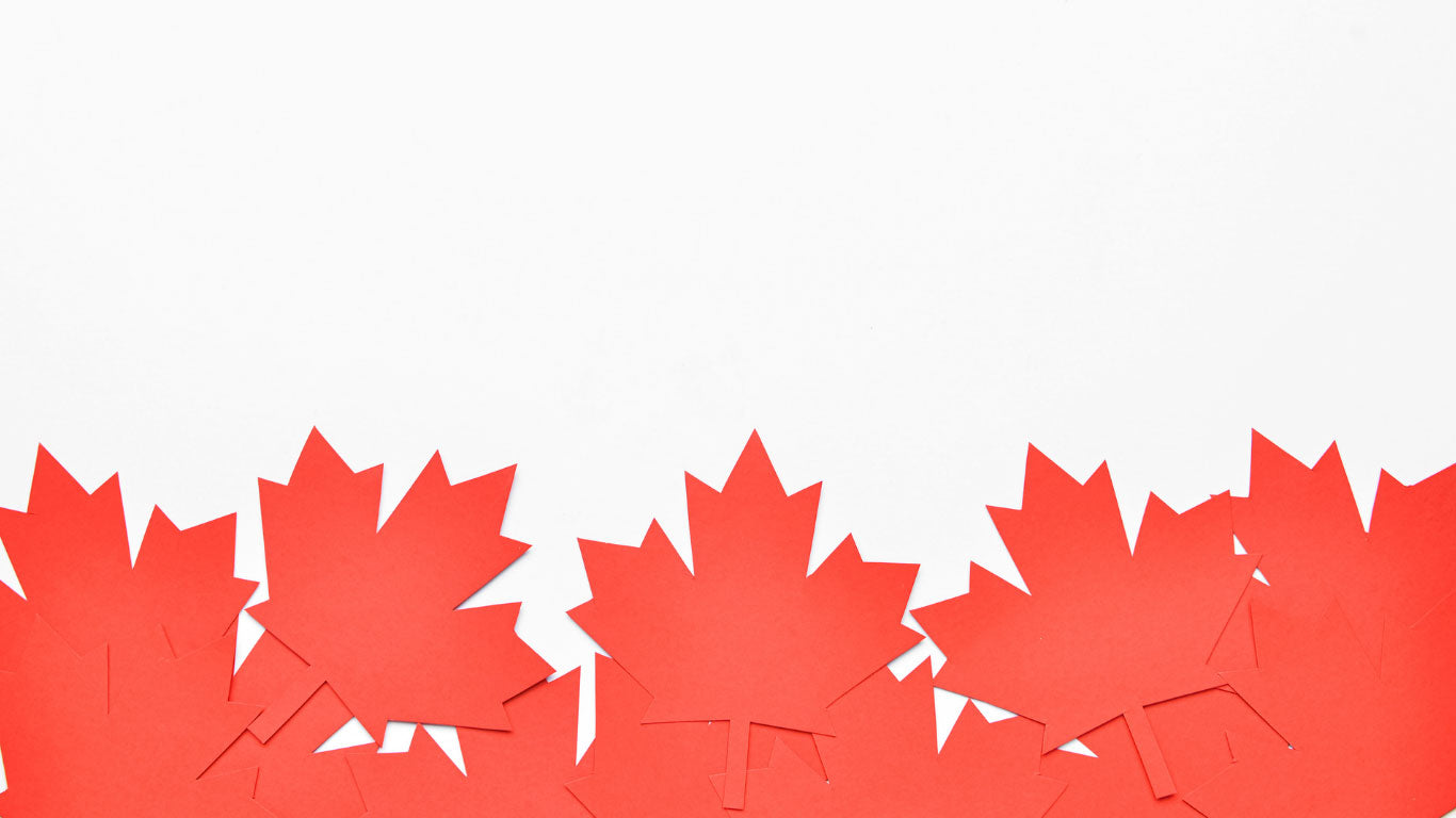 Made in Canada and Canadian brands with red maple leaf