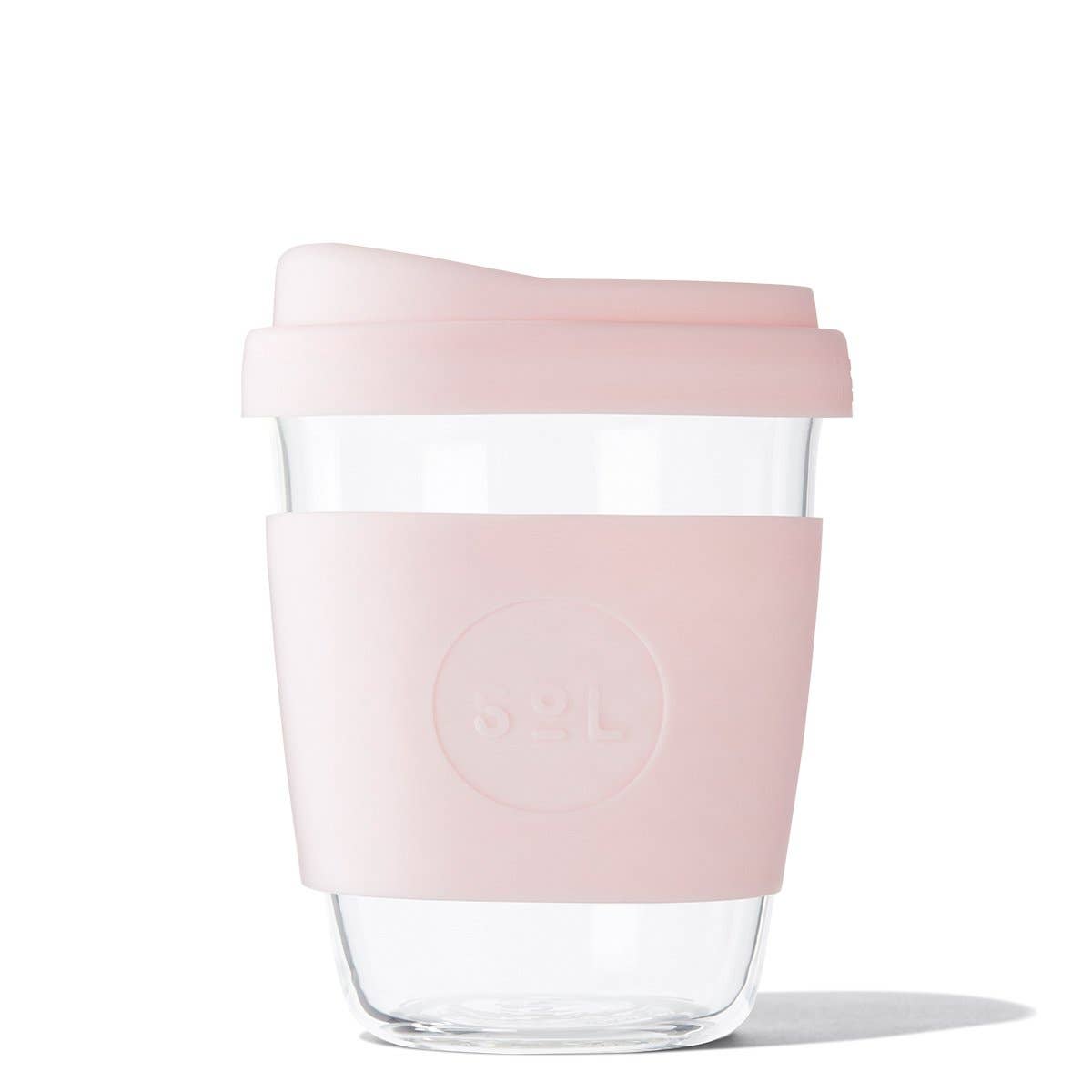 12OZ Perfect Pink Glass Travel Tumbler by SOL Cups, sustainable, durable, lightweight design from Australia.