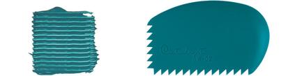 FDA-approved silicone, Catalyst™ Blades and Wedges are great for food crafting teal ridged wedge