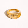 Angela 18K Gold Non-Tarnish Star Dome Ring