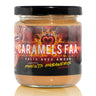 Jar of Caramels F.A.A. with fiery design on label