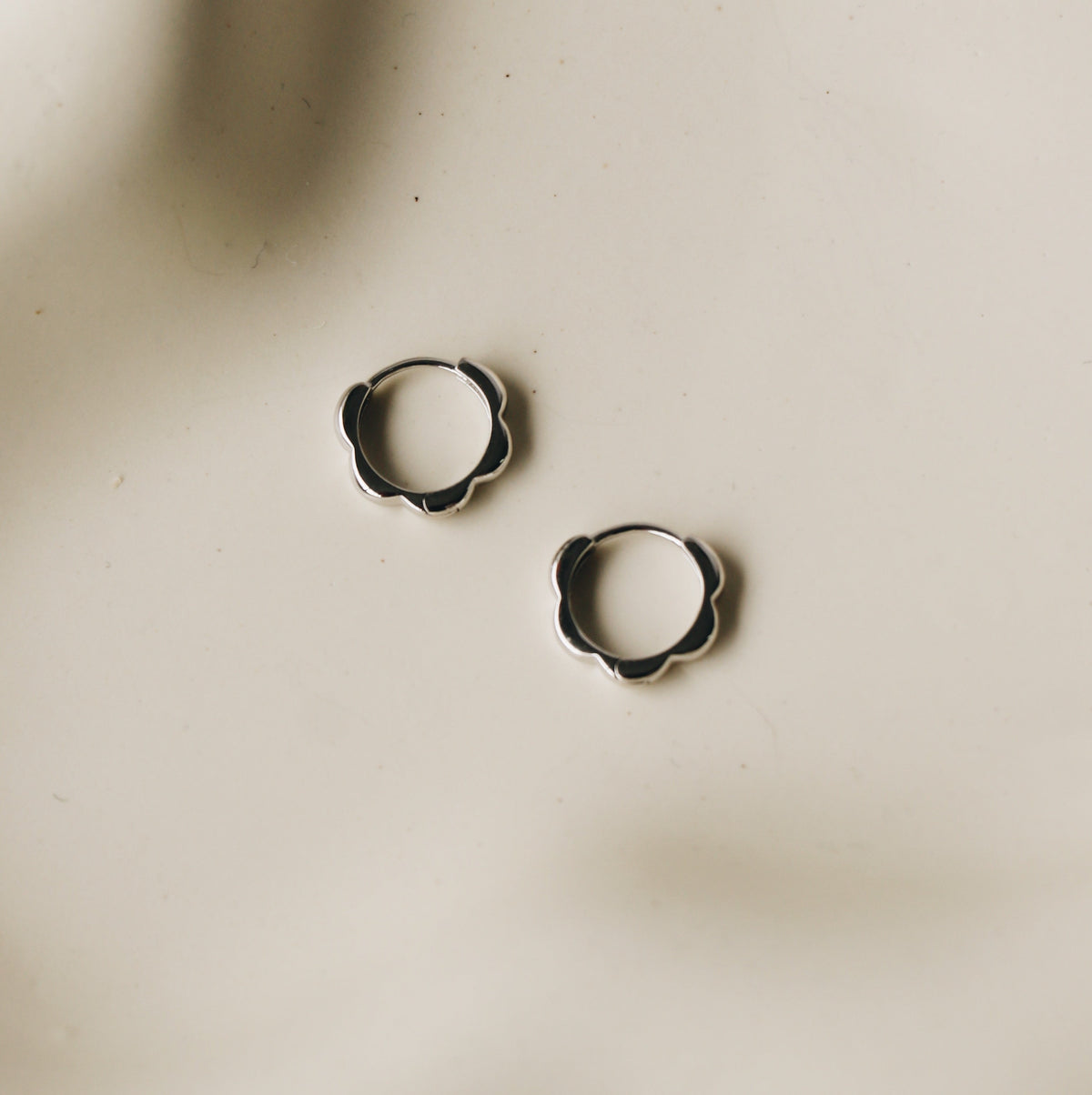 Hoop Earrings – Colia, Scalloped .925 Sterling Silver | HoraceJewelry 2