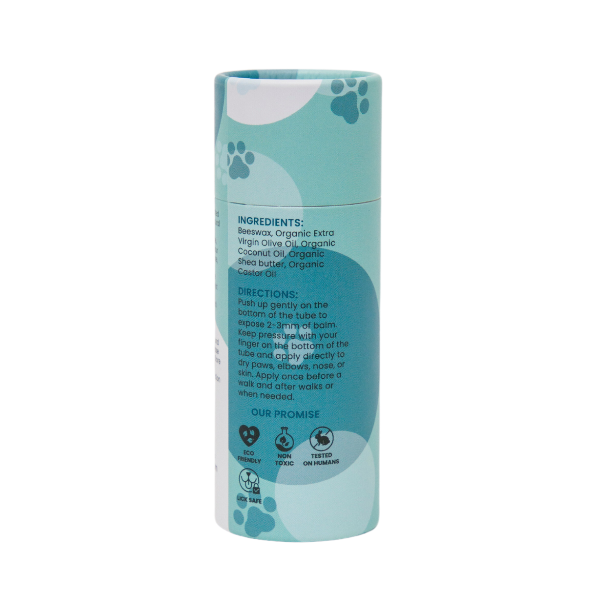 Drby Pet Co natural paw balm label