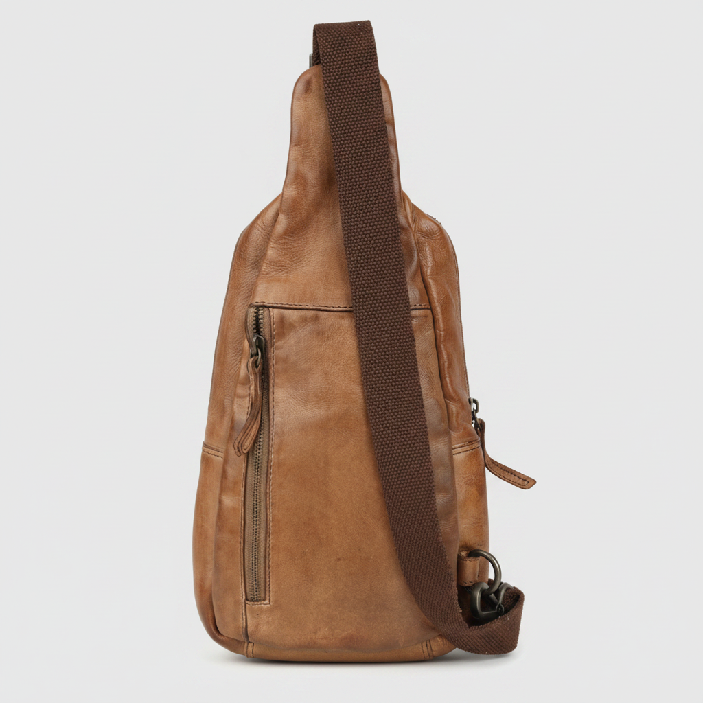 MET Off-The-Shoulder Leather Sling Chest Bag | Boutique of Leathers pine back