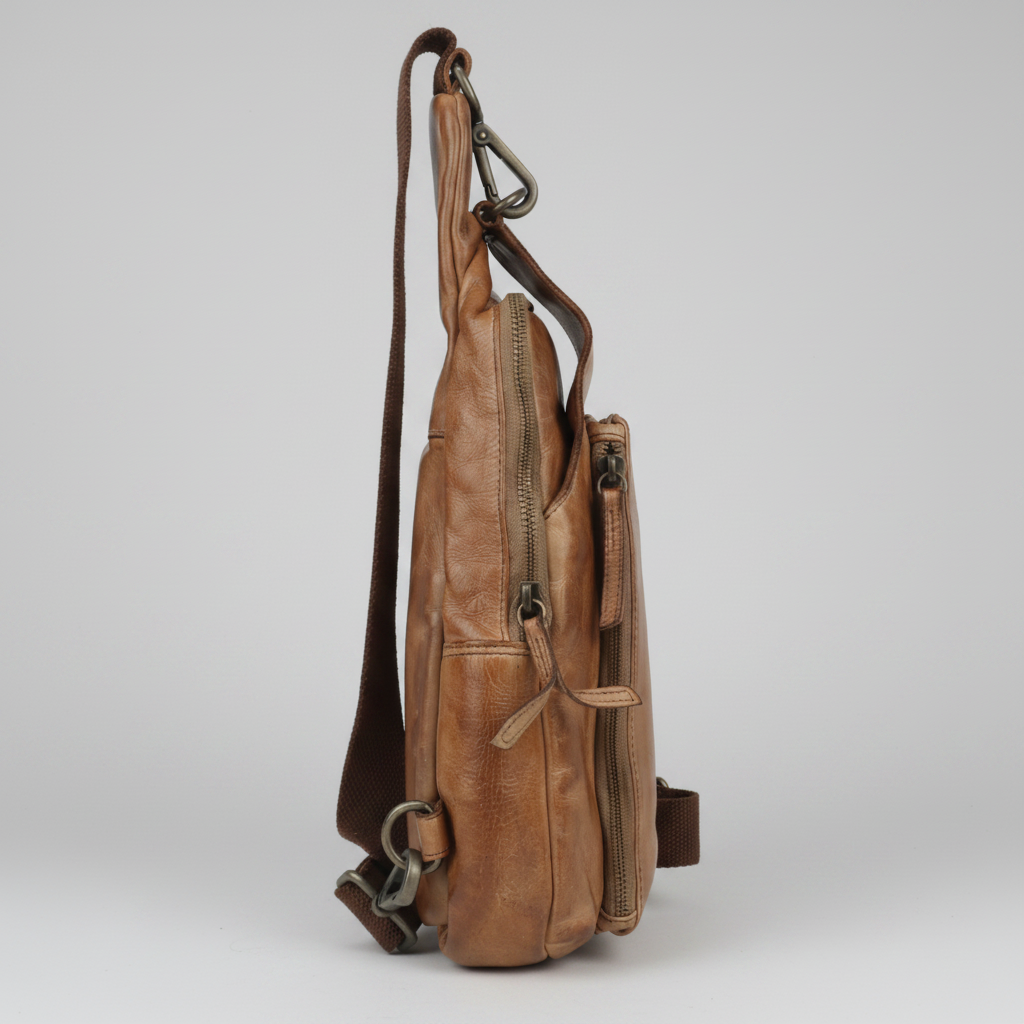 MET Off-The-Shoulder Leather Sling Chest Bag | Boutique of Leathers pine side