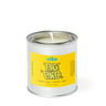Sesame Street Big Bird candle in a metal can with a yellow label on a white background