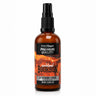 Bottle of bourbon-themed aftershave lotion on a white background