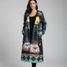 OldTribes Eternal Wolf Long Coat – Unisex Indigenous Pattern – Full Length