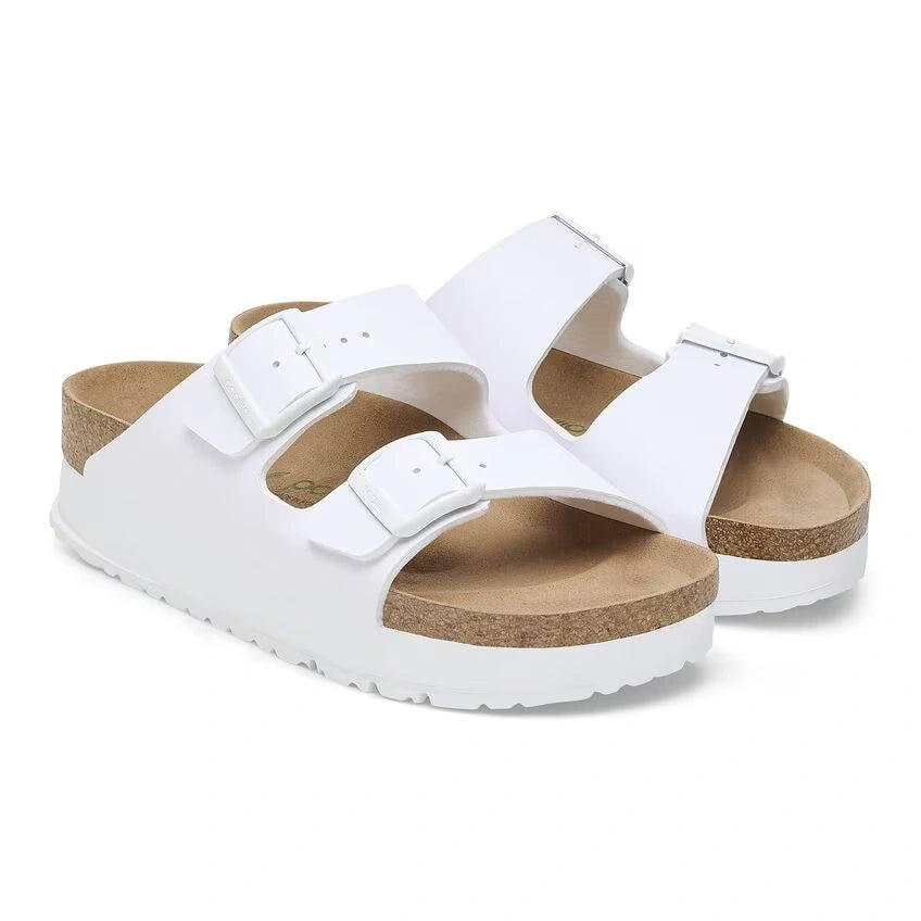 Birkenstock Women Papillio Flex White Platform sandals Pair