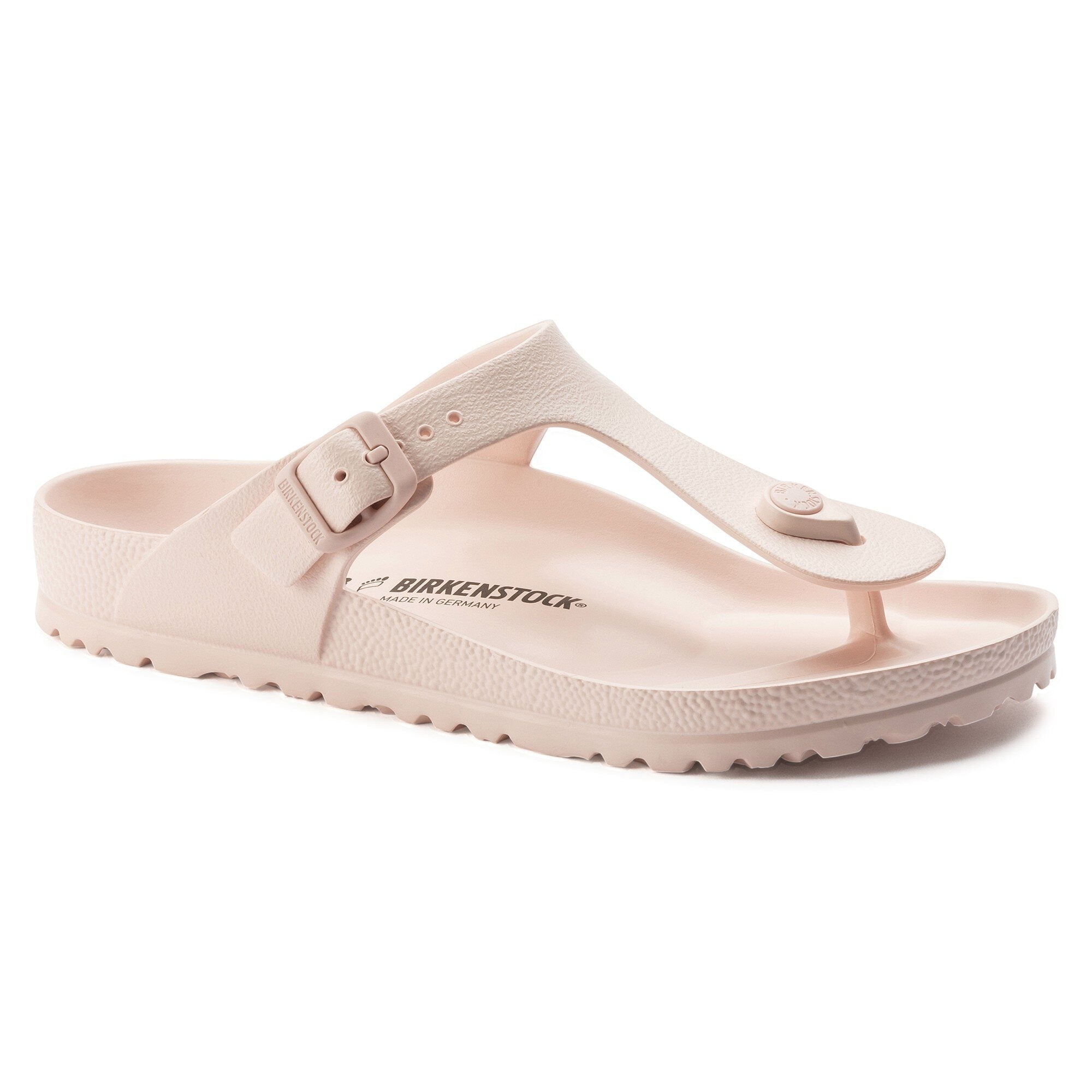 Birkenstock Gizeh Essentials EVA sandal in light rose color, lightweight, waterproof and skin-friendly design.