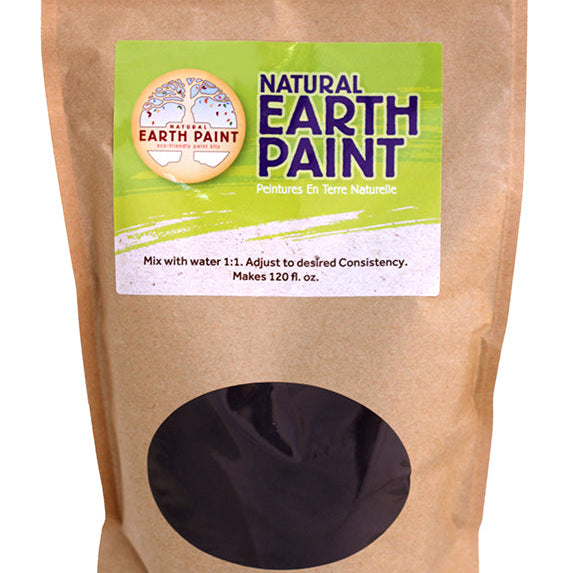 Bag of Natural Earth Paint with a visible label on a white background