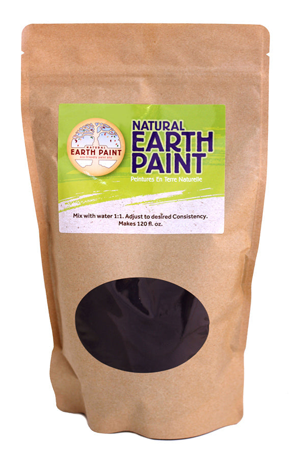 Bag of Natural Earth Paint with a visible label on a white background