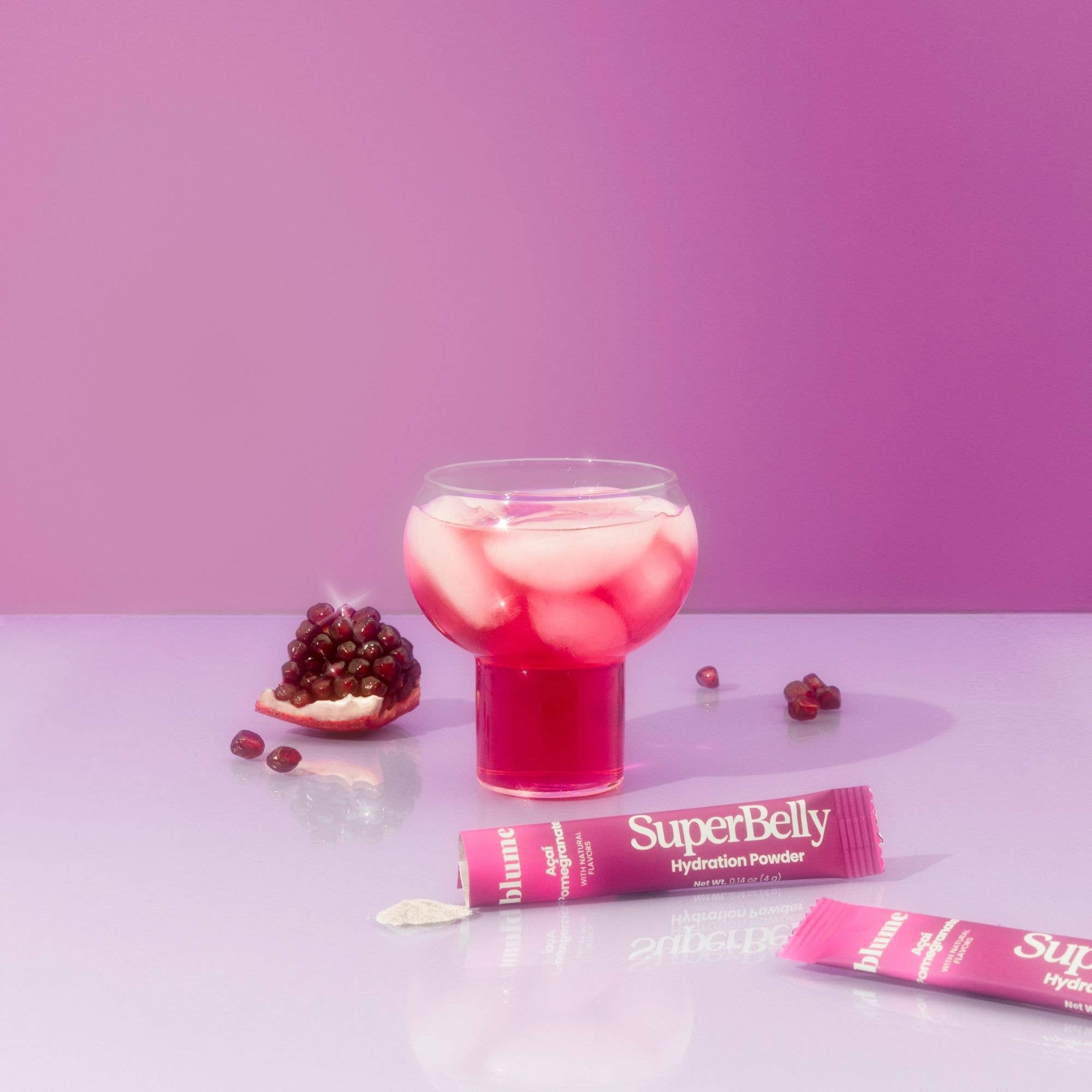 Blume Superbelly Acai Pomegranate Gut Healthy drink powder sachets