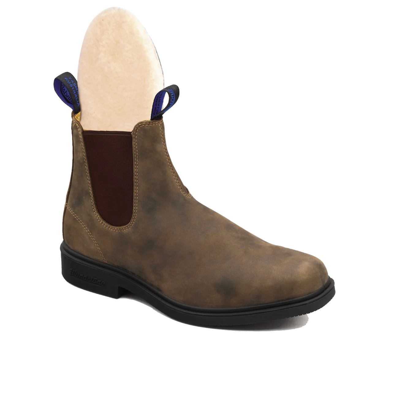 Blundstone 1391 thermal dress boot in rustic brown, featuring waterproof design and Thinsulate lining for winter comfort.