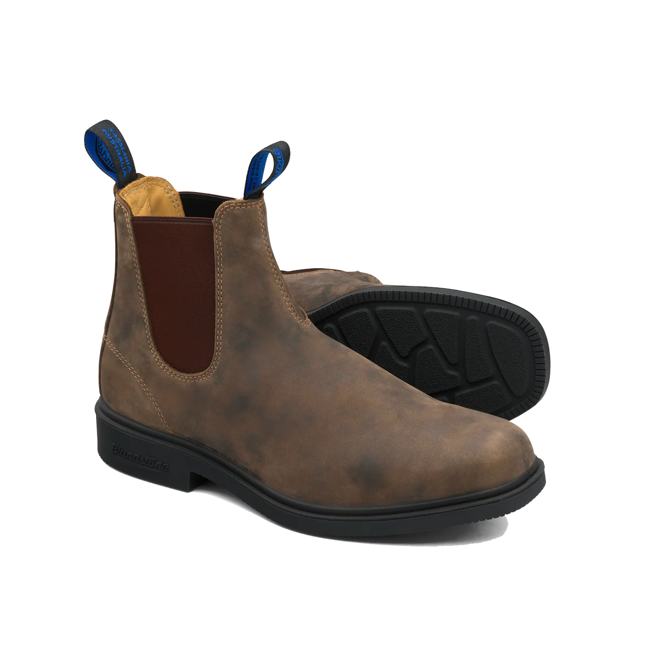 Blundstone 1391 thermal dress boot in rustic brown, featuring waterproof design and Thinsulate lining for winter comfort.