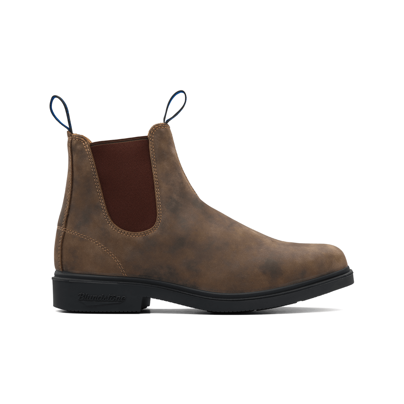 Blundstone 1391 thermal dress boot in rustic brown, featuring waterproof design and Thinsulate lining for winter comfort.