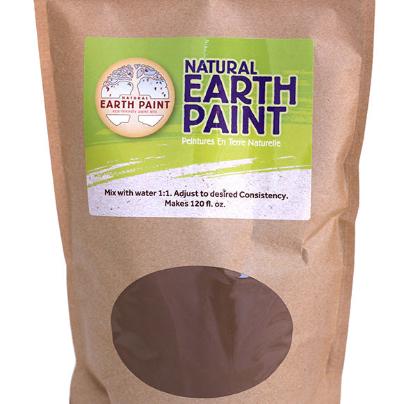 Bag of Natural Earth Paint with a visible label on a white background