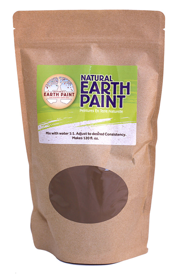 Bag of Natural Earth Paint with a visible label on a white background