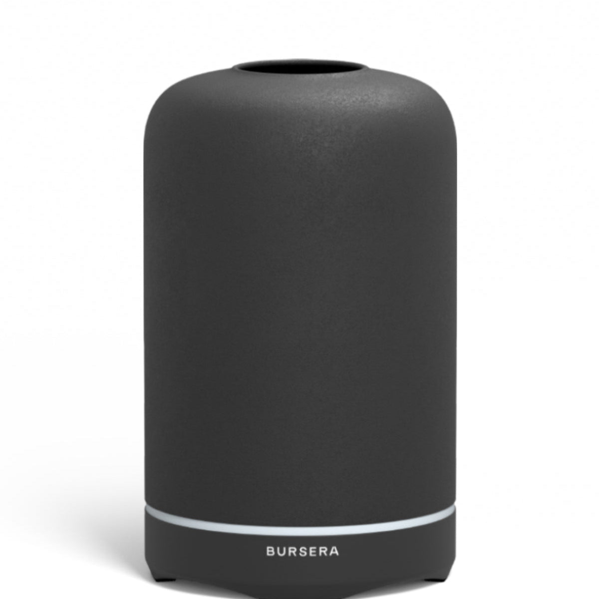Black cylindrical device with 'Bursera' branding on a white background