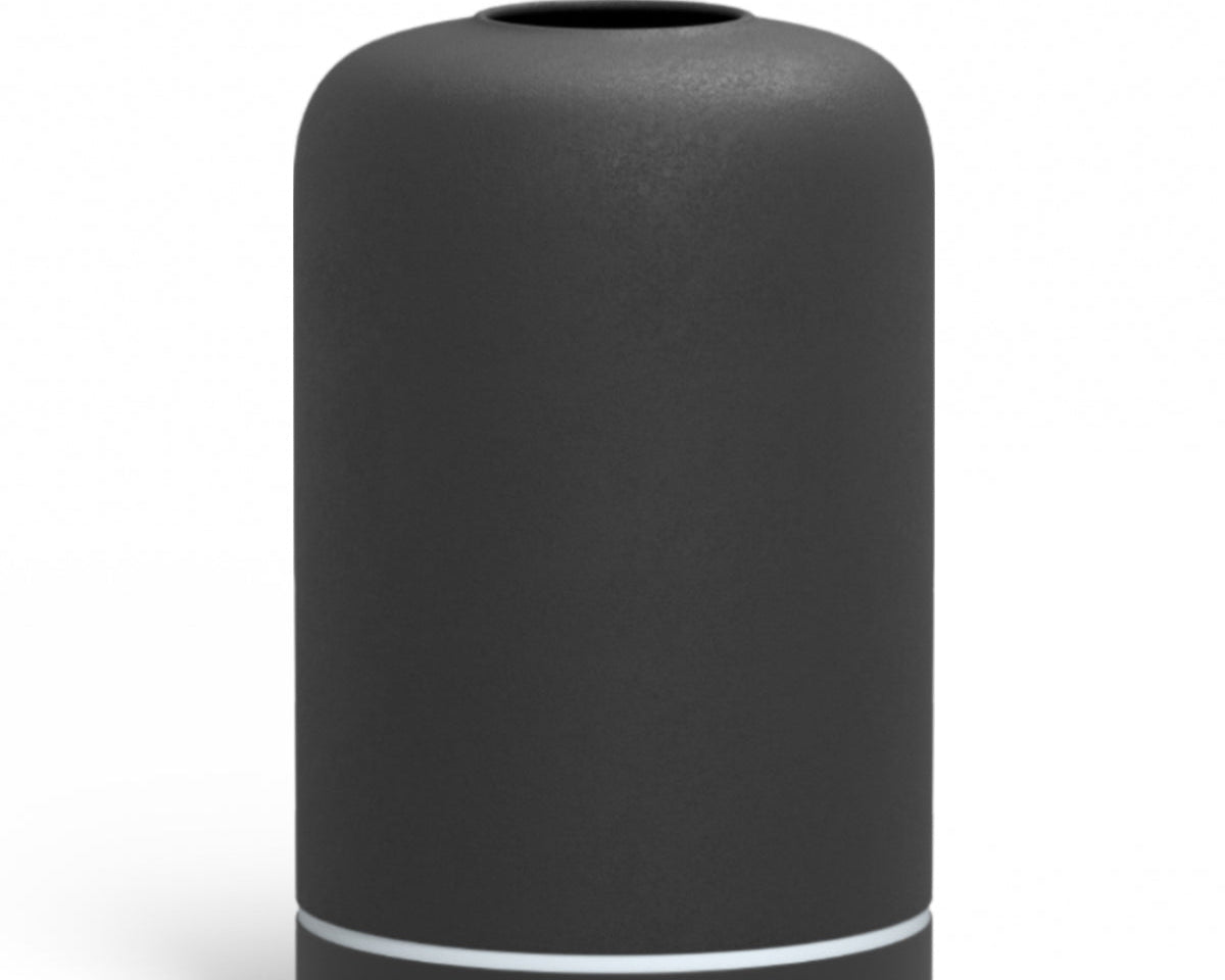 Black cylindrical device with 'Bursera' branding on a white background