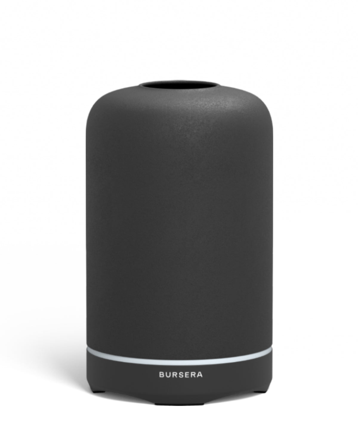 Black cylindrical device with 'Bursera' branding on a white background