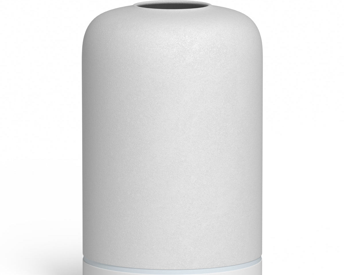 White cylindrical device with 'Burgera' branding on a white background