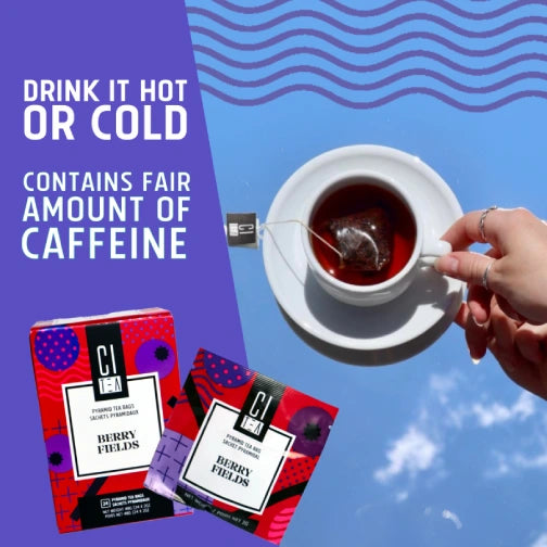 Citea berry fields with berries tea cup