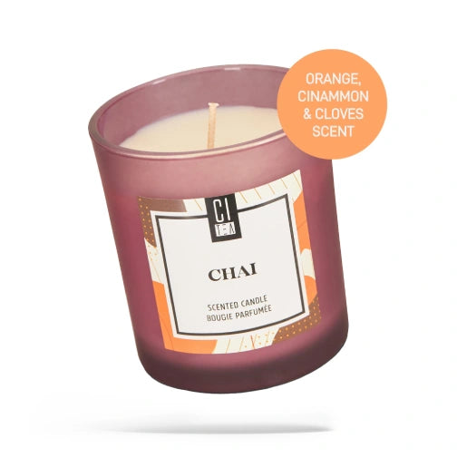 Citea chai tea inspired soy candle orange cinnamon and clove scent