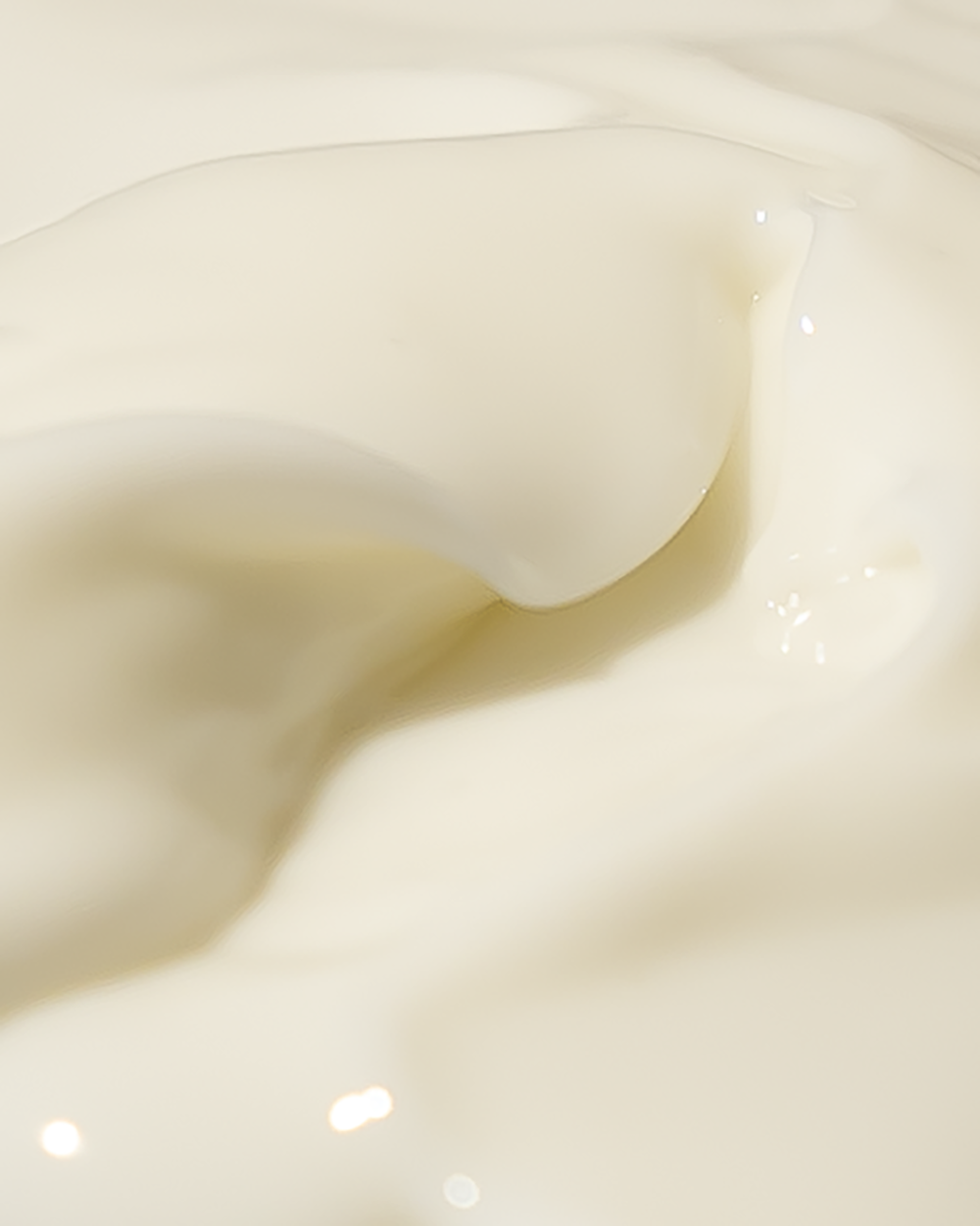 Close-up of smooth, creamy white substance