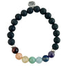 Chakra Bracelet in Black Lava from Six N Stone