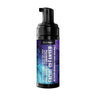 Fort & Allergy Balanced Foaming Facial Cleanser in a black pump bottle with a purple and teal label, shown on a plain white background.