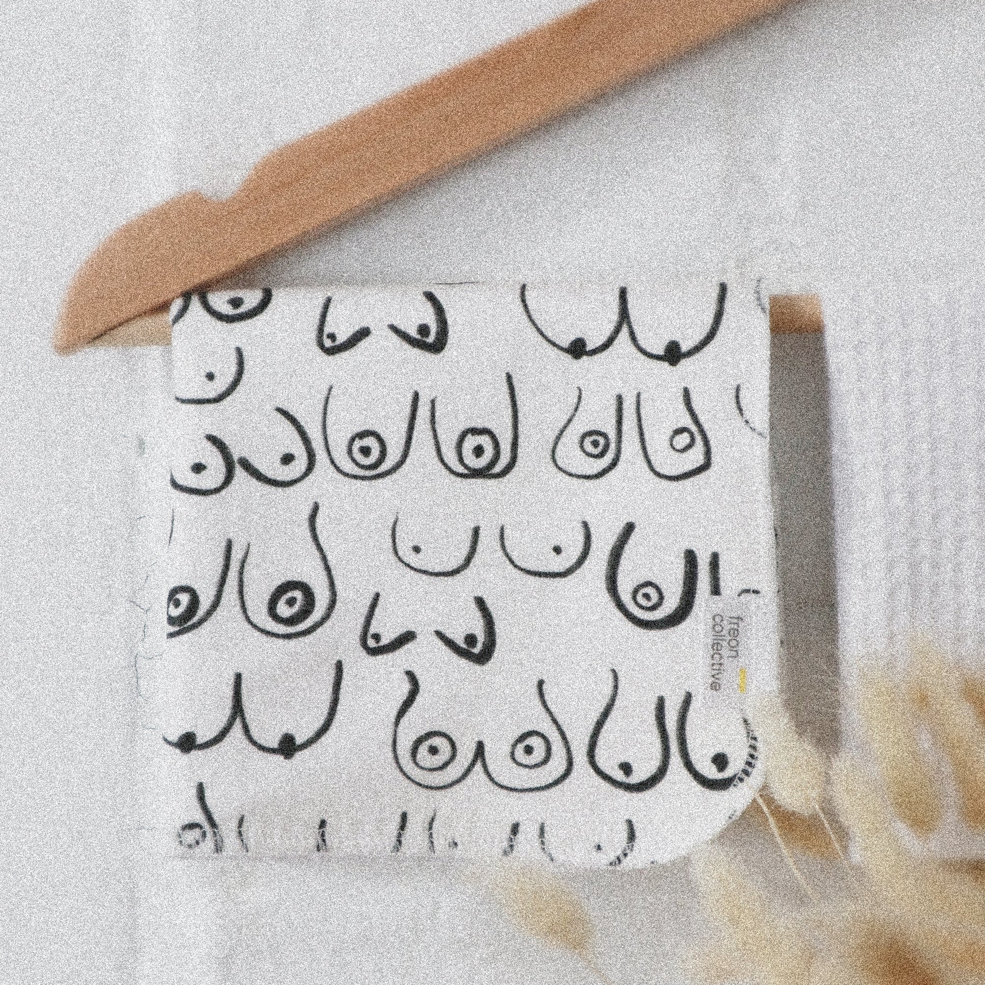 Black and white resuable cotton facecloths by Freon Collective 2