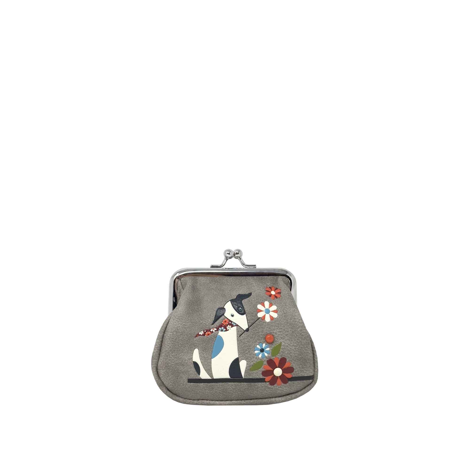 A small grey kiss-lock coin purse Espe Vegan Corp 