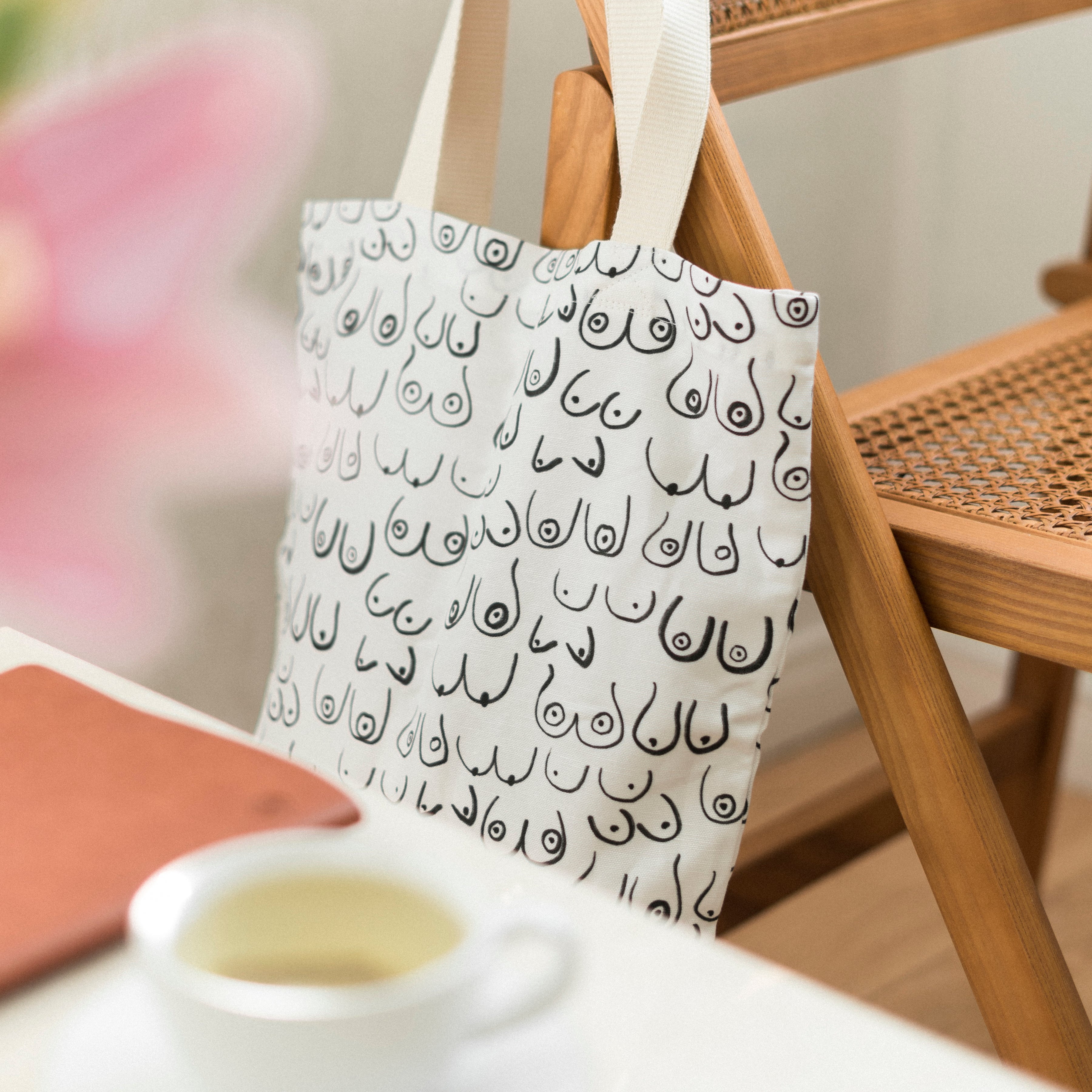 Woman Series Linen and Cotton Canvas Tote Bag Handmade in Toronto by Freon Collective
